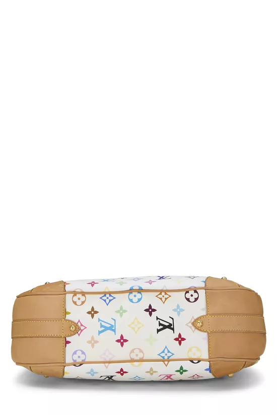 Takashi Murakami x Louis Vuitton White Monogram Multicolore Greta Hobo, , large image number 4