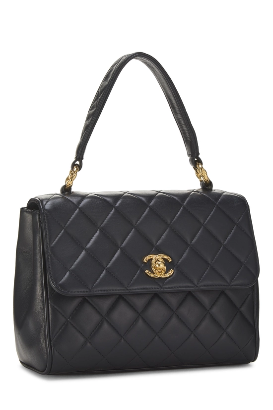 Navy Quilted Lambskin Kelly Small, , large image number 1