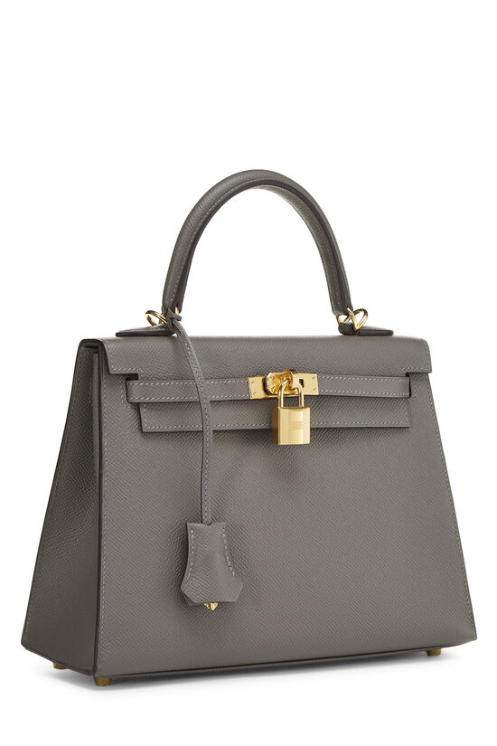 Hermes Limited Edition Padded Kelly 25 Bag Gris Meyer with