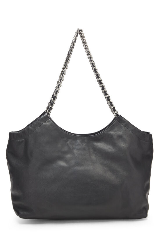 Black Calfskin Chain Handle Tote, , large image number 4