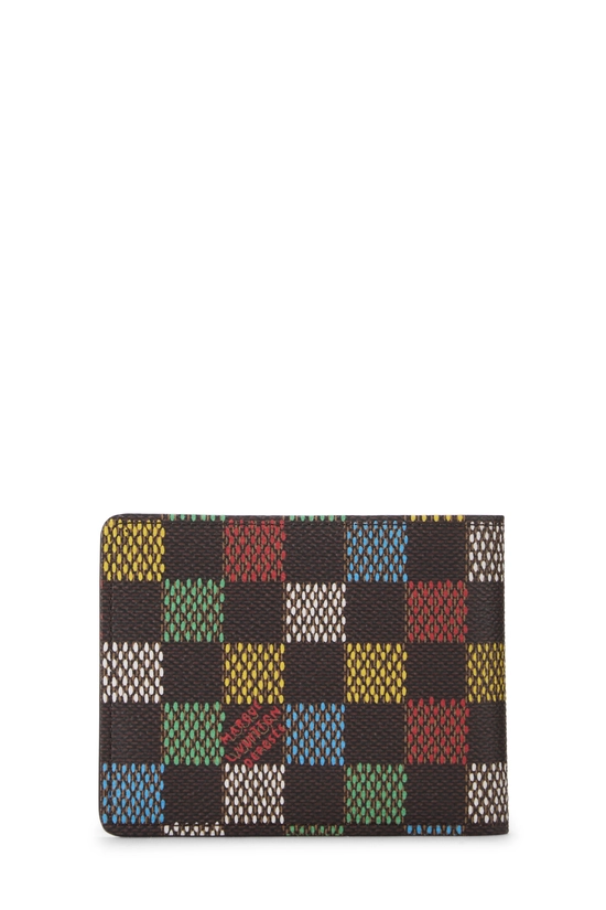 Multicolor Damier Ebene Slender Wallet, , large image number 2
