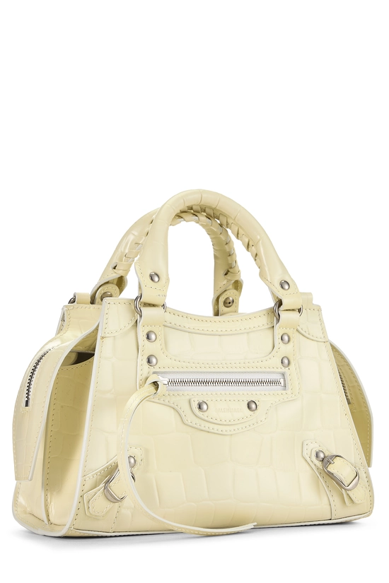 Beige Embossed Leather Neo Classic City Mini, , large image number 1