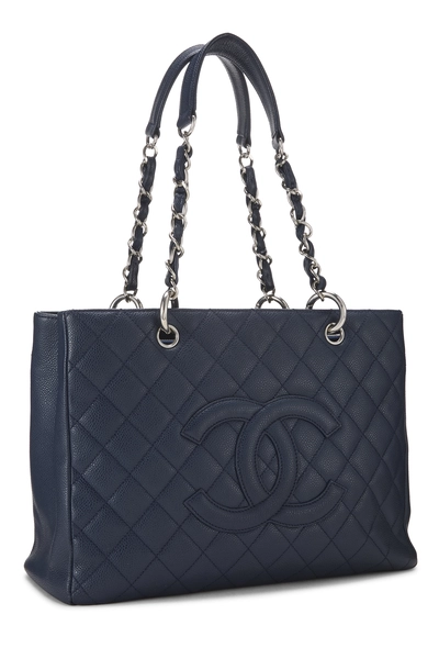 Chanel Navy Quilted Caviar Grand Shopping Tote (GST) — photo 2