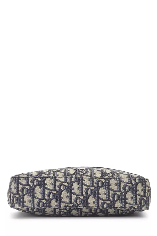 Navy Oblique Jacquard Safari Messenger, , large image number 4