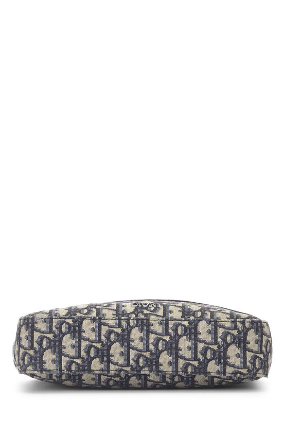 Navy Oblique Jacquard Safari Messenger, , large image number 4