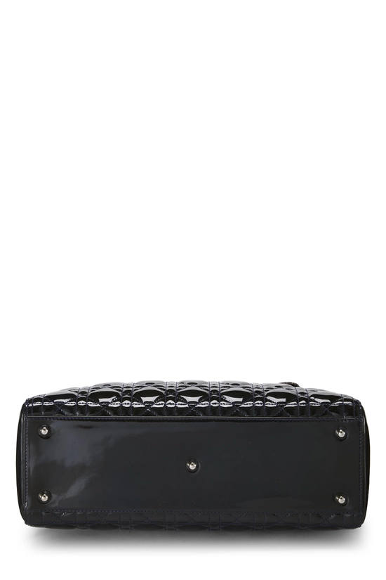 Navy Cannage Patent Leather Lady Dior Large, , large image number 4