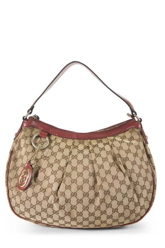Red Original GG Canvas Sukey Hobo, , large image number 0