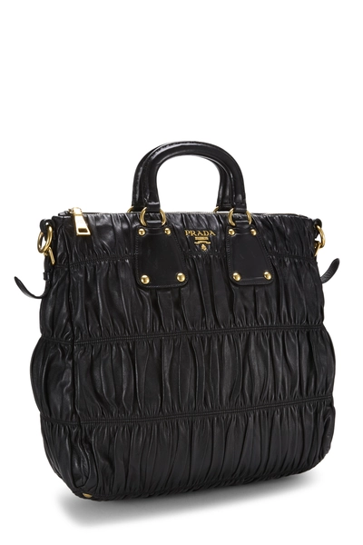 Prada Black Nappa Gaufre Convertible Handbag — photo 2