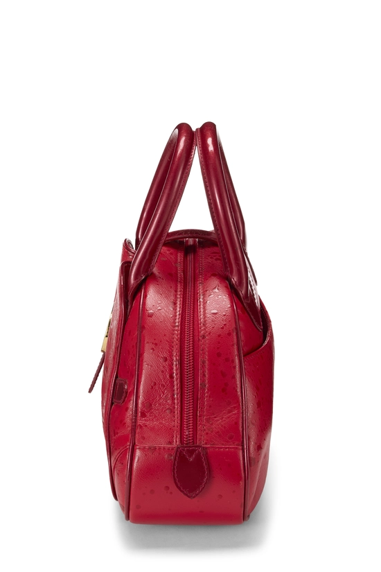Red Leather Double Saddle Bowler Mini, , large image number 2
