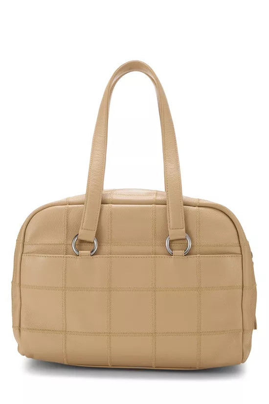 Beige Soft Caviar Chocolate Bar Shoulder Bag, , large image number 3