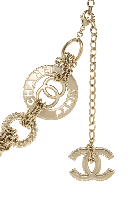 Gold 'CC' Chain Belt 2, , large image number 1