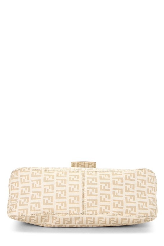 Beige Zucchino Coated Canvas Shoulder Bag, , large image number 4