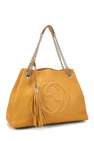 Gucci Orange Leather Soho Chain Tote — photo 2
