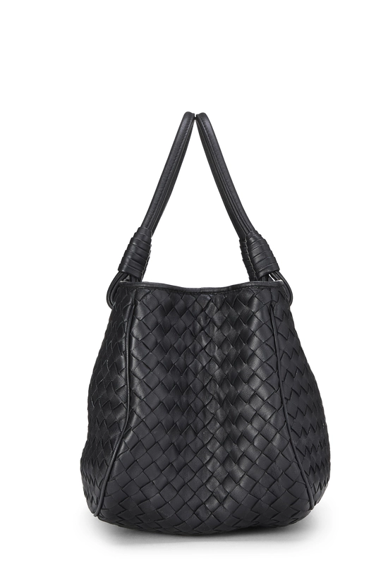 Black Intrecciato Tote Small, , large image number 2