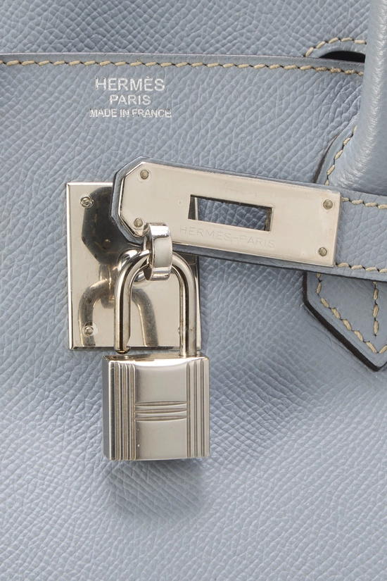 Blue Lin Epsom Birkin 30, , large image number 7