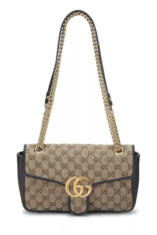 Black Original GG Canvas Marmont Shoulder Bag Small, , large image number 0