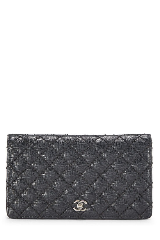 Black Caviar Ultra Stitch Continental Wallet, , large image number 0
