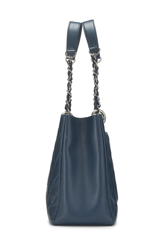 Blue Quilted Caviar Grand Shopping Tote (GST), , large image number 2