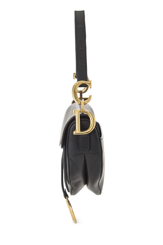 Black Calfskin Saddle Bag NM, , large image number 2
