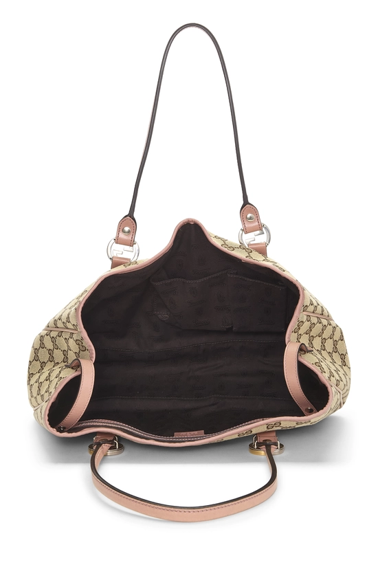 Pink Original GG Canvas Twins Tote, , large image number 5