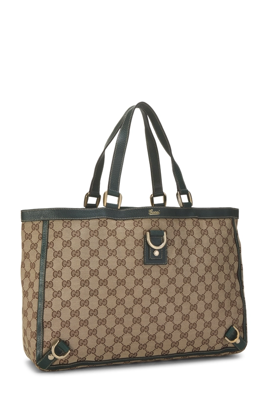 Green GG Canvas D-Ring Abbey Tote XL, , large image number 1