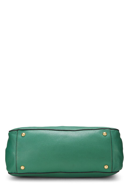 Prada Green Vitello Daino Convertible Handbag QNBFLVABGB003