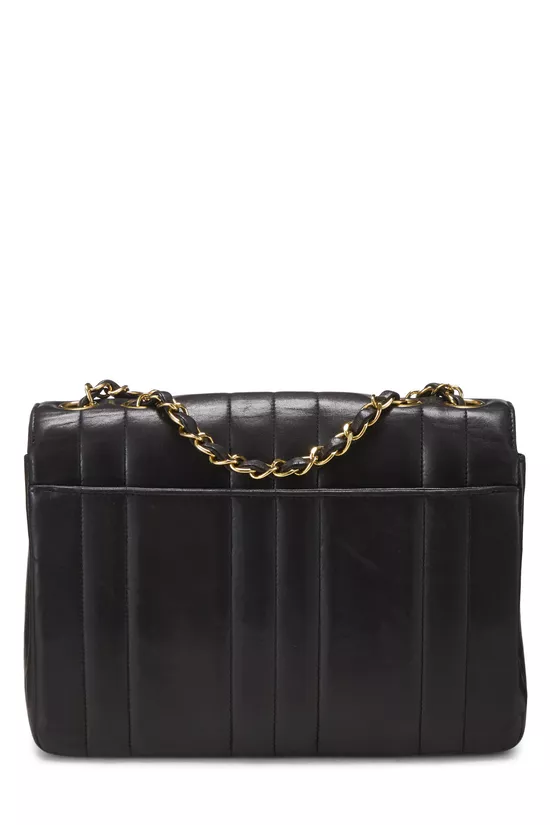 Black Lambskin Vertical Flap Small, , large image number 3