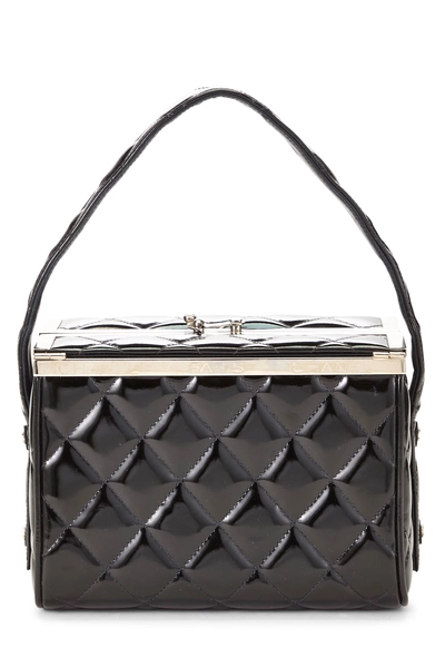 Black Quilted Lambskin Box Vanity Small