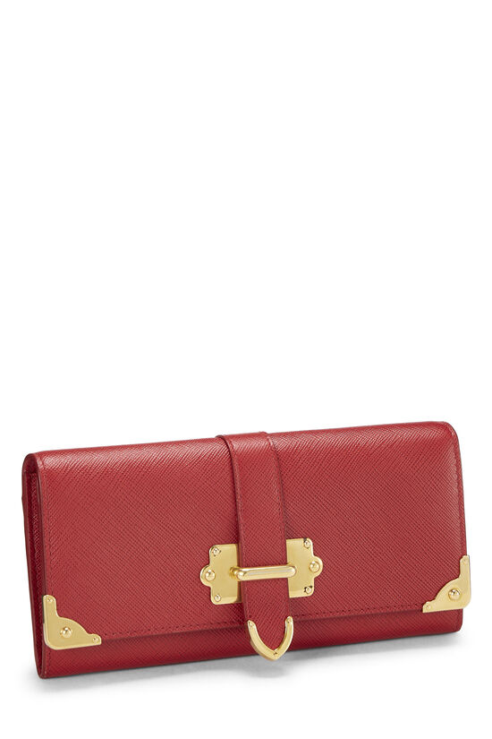 Red Saffiano Cahier Wallet, , large image number 1