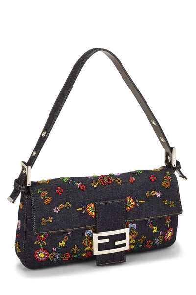 Navy Denim Baguette, , large