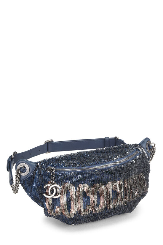 Navy Sequin Coco Cuba Waist Bag, , large image number 1