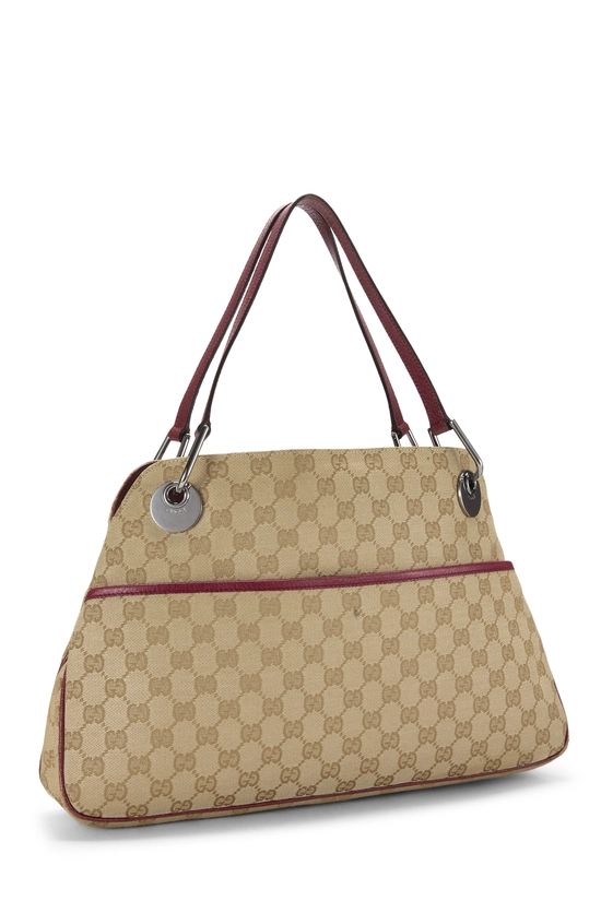 Burgundy Original GG Canvas Eclipse Tote, , large image number 1