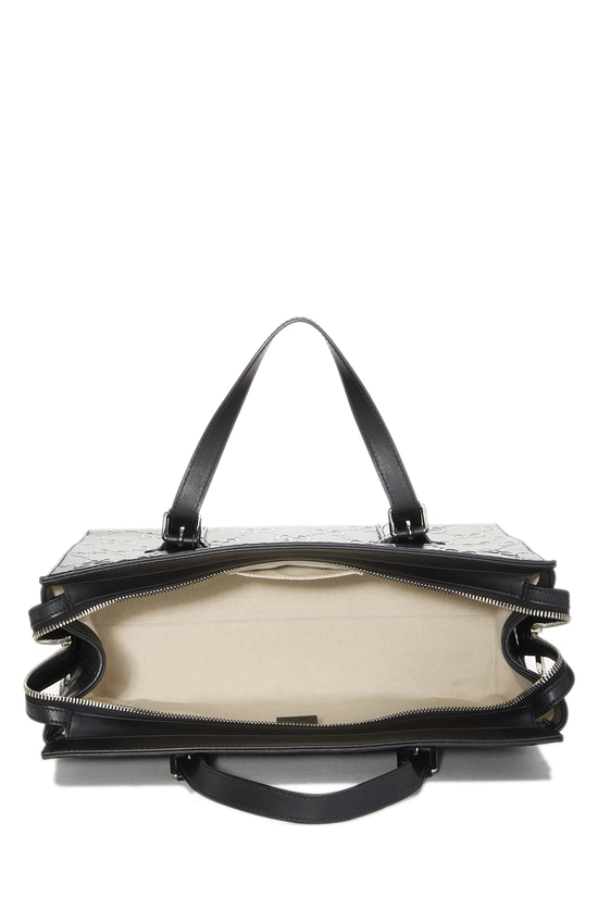 Black Embossed GG Leather Tote, , large image number 5