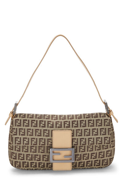 Beige Zucca Canvas Baguette