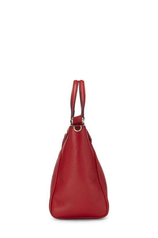 Red Grained Leather GG Soho Handbag, , large image number 3