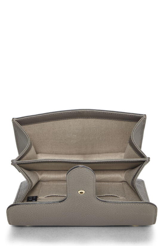 Grey Leather Interlocking Crossbody Bag, , large image number 5
