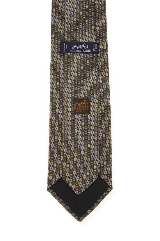 Navy Silk Tie, , large image number 1
