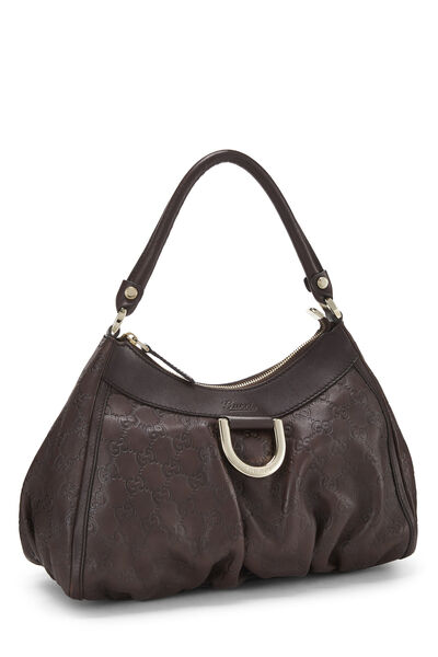 Brown Guccissima D-Ring Abbey Shoulder Bag Small, , large