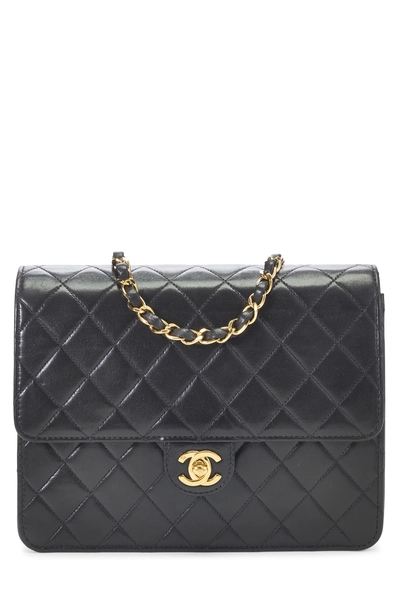 Chanel Black Lambskin Ex Flap Small