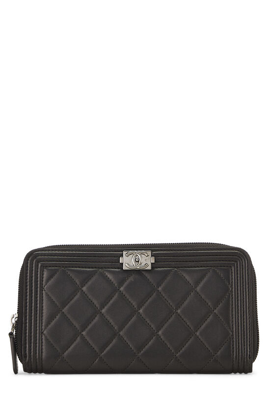 CHANEL, Bags, Authentic Chanel Boy Zip Pouch Quilted Caviar Clutch