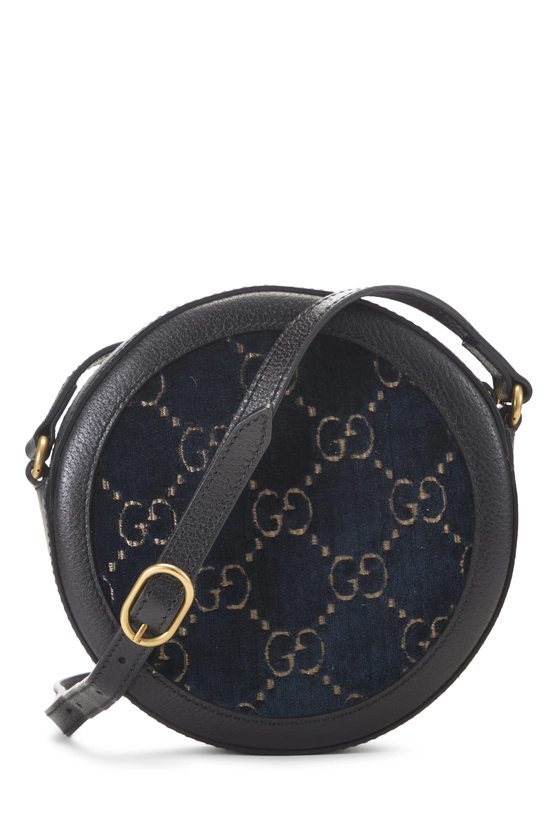 Blue GG Velvet Round Shoulder Bag Small, , large image number 3