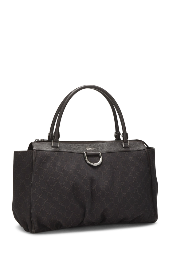 Brown GG Canvas D-Ring Abbey Zip Tote, , large image number 1