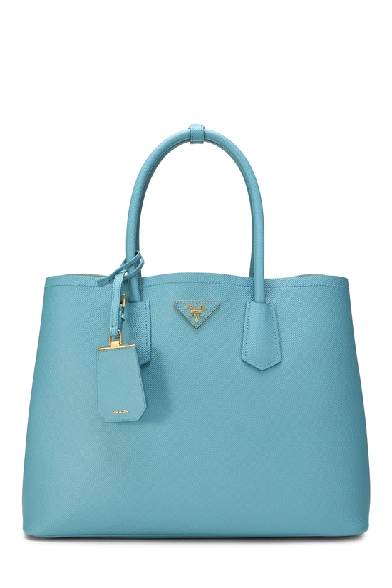 Blue Saffiano Double Bag Medium, , large image number 0