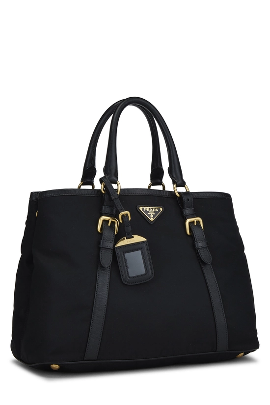 Black Nylon Convertible Tote, , large image number 2