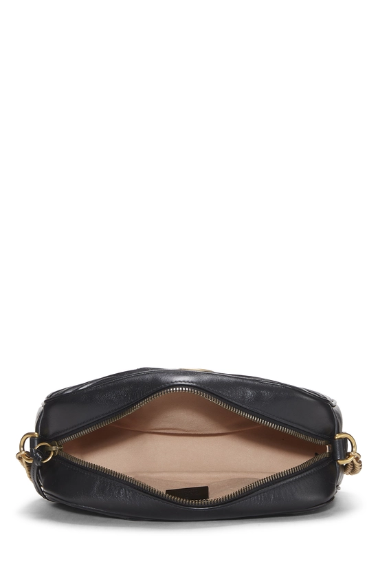 Black Leather GG Marmont Crossbody Bag, , large image number 5