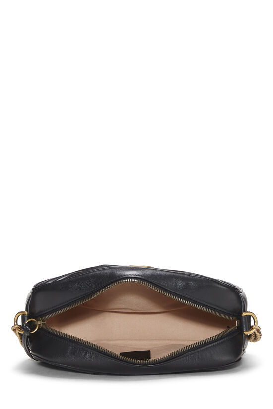 Black Leather GG Marmont Crossbody Bag, , large image number 5