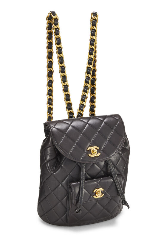Black Quilted Lambskin Classic Backpack Medium, , large image number 1