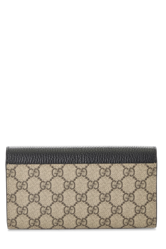 Black GG Supreme Canvas Continental Wallet, , large image number 2