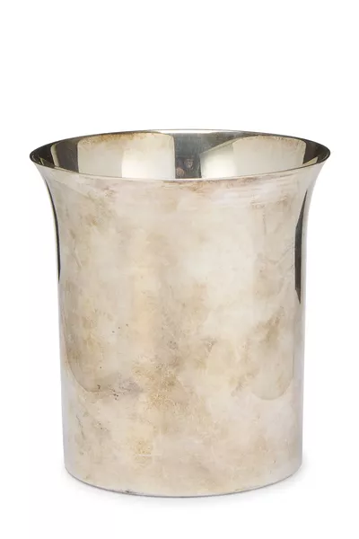 Silver Plated Circular Vase, , large