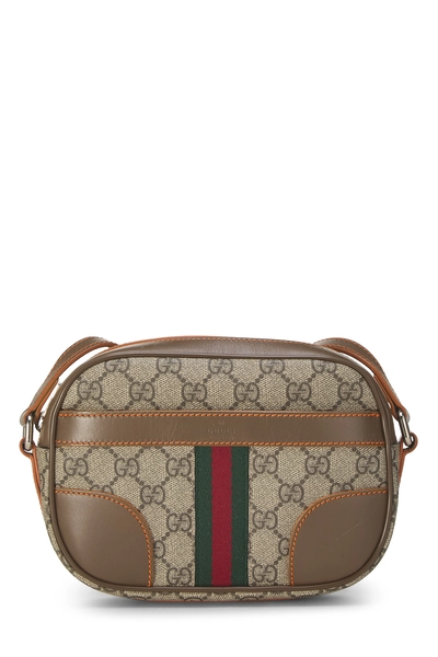 Gucci Brown GG Supreme Canvas Crossbody Bag